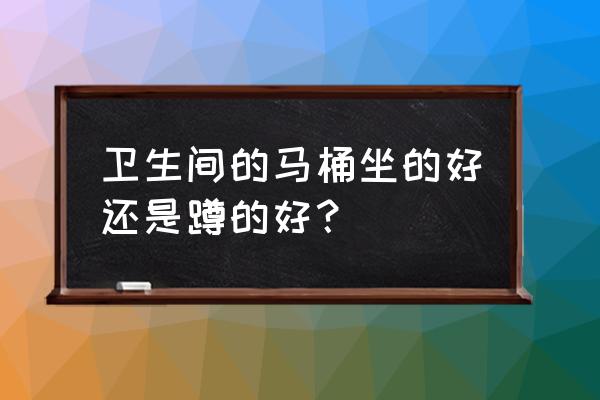 卫生间马桶和蹲便哪个好 卫生间的马桶坐的好还是蹲的好？