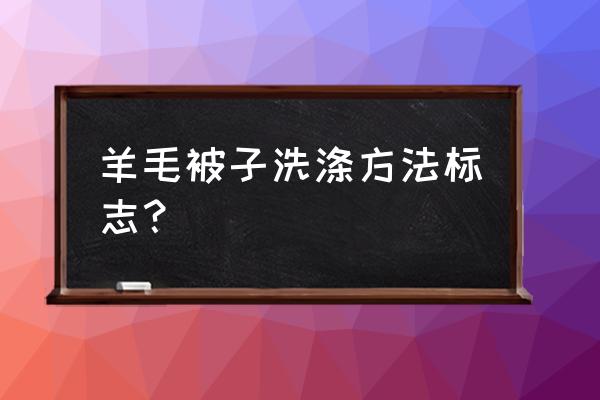 羊毛被机洗的正确方法 羊毛被子洗涤方法标志？