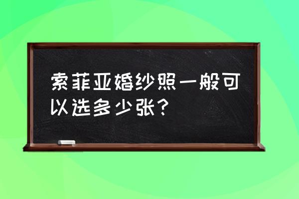 拍婚纱照相框几个合适 索菲亚婚纱照一般可以选多少张？