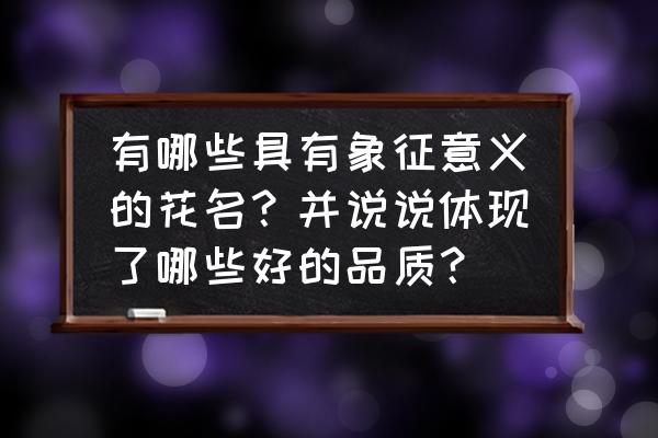 家里养啥花寓意最好 有哪些具有象征意义的花名？并说说体现了哪些好的品质？